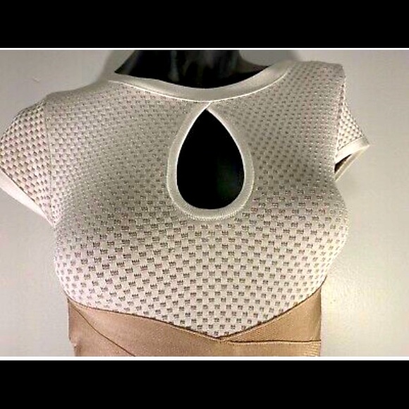 New. Bebe Bandage Dress. Drop Dead Gorgeous Dress by Bebe  Looks like 2-pc Med - Picture 4 of 10